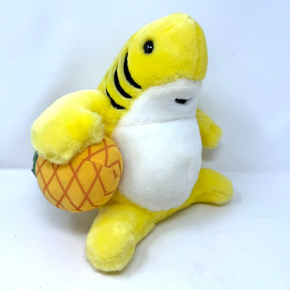 Crazy Shirts Yellow Shark Pineapple Plush Hawaii Stuffed Animal ~10"